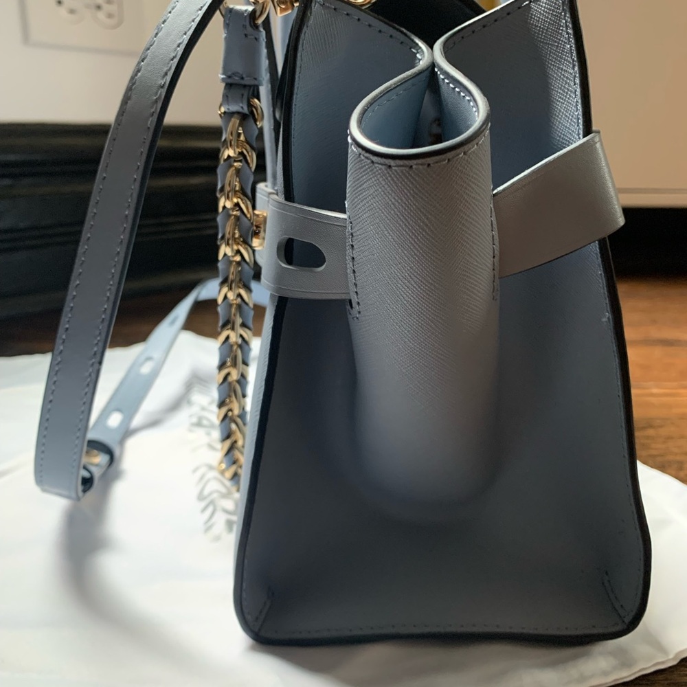 Michael Kors Blue Satchel with Gold Hardware - Picture 3 of 11
